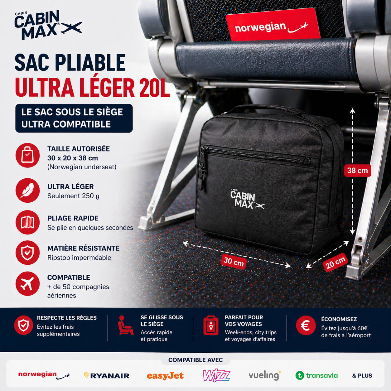 Sac pliable ultra léger